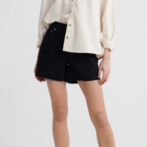 Denim Mid Length Shorts