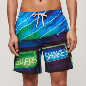 Photographic 17-inch Recycled Swim Shorts