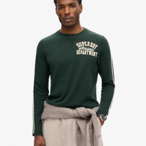 Vintage Athletic Long Sleeve Striped Top