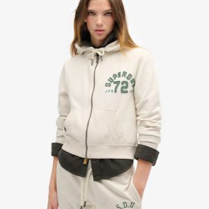 Athletic Essentials Relaxed Crop Zip-hoodie