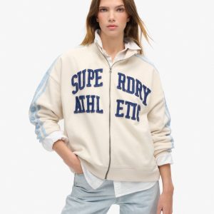 Athletic Essentials Applique Loose Zip Track Top