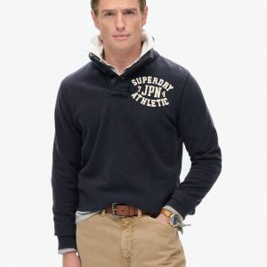 Vintage Athletic Half Button Sweatshirt
