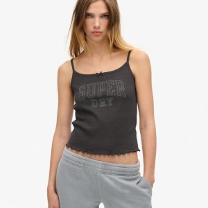 Athletic Essentials Graphic Pointelle Cami Top