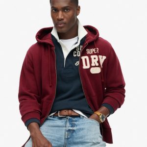 Vintage Athletic Zip Hoodie