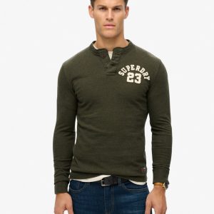 Vintage Athletic Long Sleeve Grandad Top