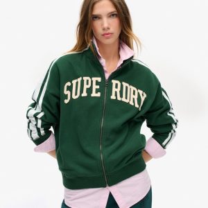 Athletic Essentials Applique Loose Zip Track Top