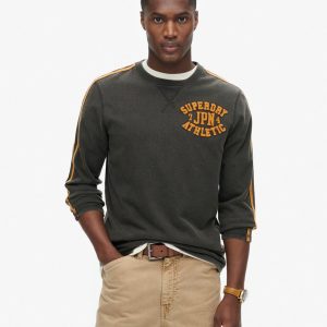 Vintage Athletic Long Sleeve Striped Top