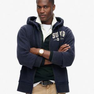 Vintage Athletic Zip Hoodie