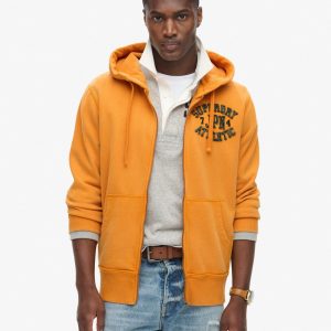 Vintage Athletic Zip Hoodie