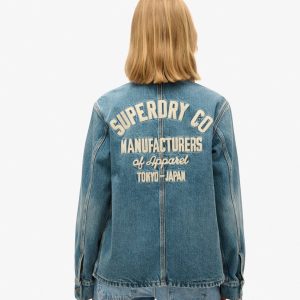 Embroidered Denim Chore Jacket