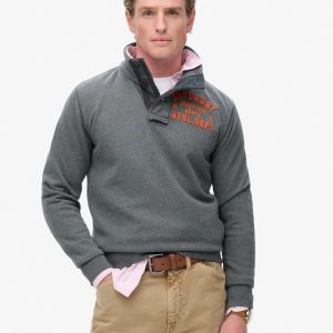 Vintage Athletic Half Button Sweatshirt