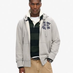 Vintage Athletic Zip Hoodie