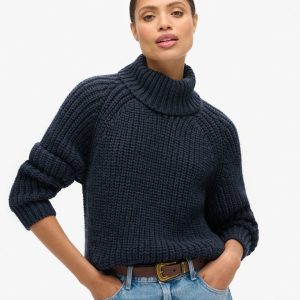 Slouchy Stitch Roll Neck Knit