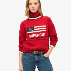 Americana Roll Neck Knit Jumper