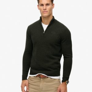 Essential Embroidered Knitted Half Zip Jumper
