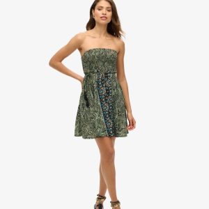 Paisley Print Bandeau Dress