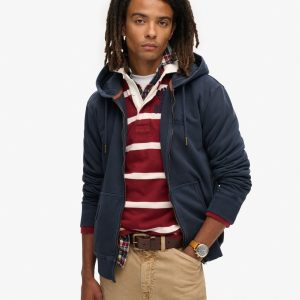 Essential Logo Washed Zip Hoodie