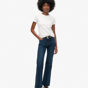 Vintage Mid Rise Slim Flare Jeans