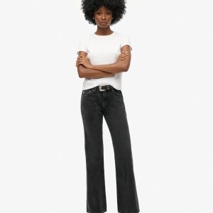 Vintage Mid Rise Slim Flare Jeans