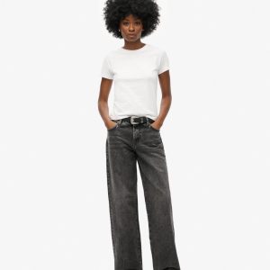 Mid Rise Wide Leg Jeans