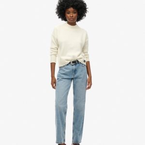 Mid Rise Straight Leg Jean