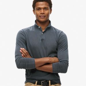 Studios Long Sleeve Jersey Polo Shirt