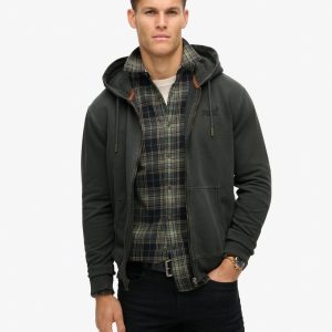 Essential Logo Washed Zip Hoodie