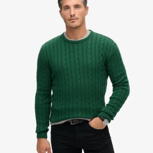 Cotton Classic Cable Knit Crew Jumper