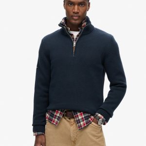 Cotton Classics Half-Zip Knitted Jumper