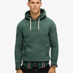 Embossed Logo Graphic Hoodie