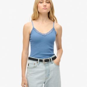 Athletic Essential Lace Trim Cami Top