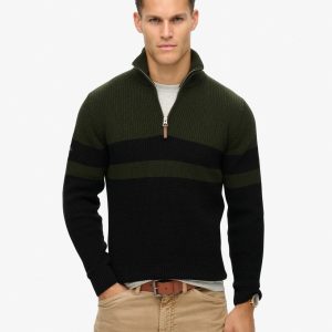 Cotton Classic Stripe Half-Zip Jumper