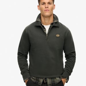 Contrast Stitch Half Zip Sweatshirt