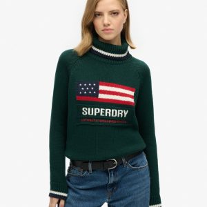 Americana Roll Neck Knit Jumper