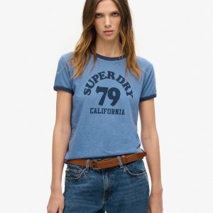 Athletic Essentials Beach Graphic Ringer T-Shirt