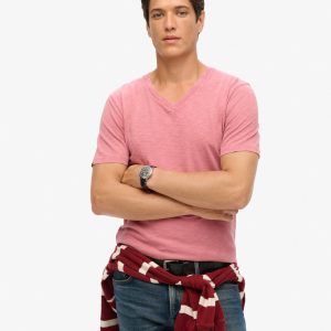 V-Neck Slub Short Sleeve T-Shirt