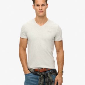 Organic Cotton Essential Logo V Neck T-Shirt