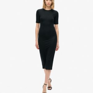 Short Sleeve Midi Jersey Dress