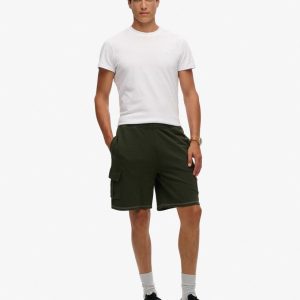 Contrast Stitch Cargo Shorts