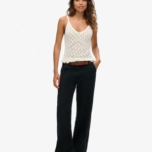 Linen Low Rise Pants