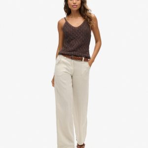 Linen Low Rise Pants