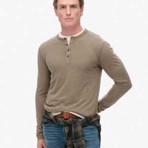 Long Sleeved Jersey Grandad Top