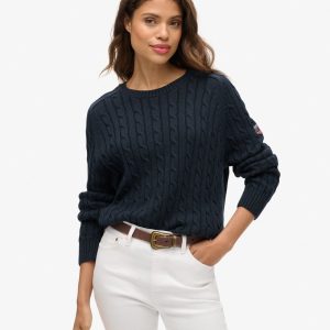Slouchy Cable Knit Jumper