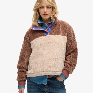 Super Soft Mash Up Henley Fleece Jumper