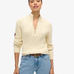 Knitted Rugby Half Zip Jumper