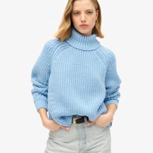 Slouchy Stitch Roll Neck Knit Jumper
