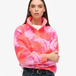 Super Soft Printed Henley Fleece Jumper