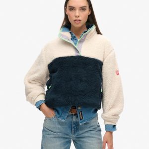 Super Soft Mash Up Henley Fleece Jumper