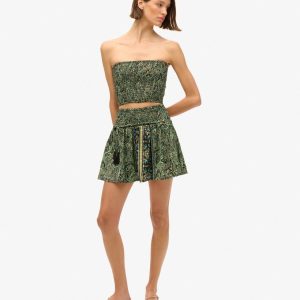 Paisley Print Mini Skirt