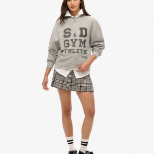 Vintage Tweed Pleat Mini Skirt